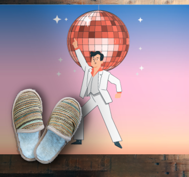 Dance Party Vibes vinyl rug - TenStickers