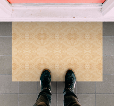 Elegant beige pattern marble vinyl rug - TenStickers