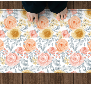 Blossom Emblem entrance hall vinyl rug - TenStickers