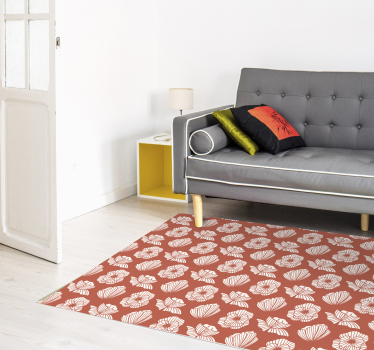 Floral Element vinyl rug flowers - TenStickers