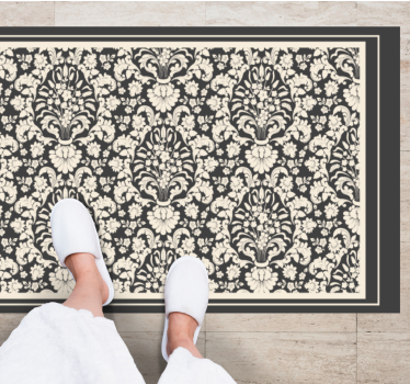 Floral Petals elements pattern retro rug - TenStickers
