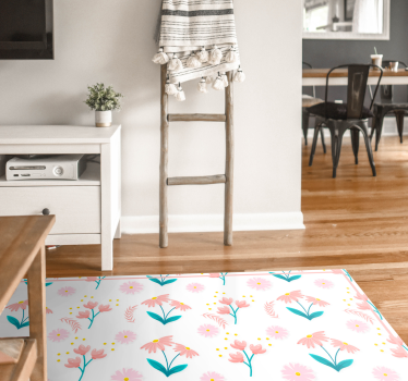 Floral Spring Bloom vinyl rug flowers - TenStickers