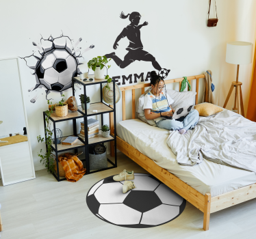 Football ball kids vinyl vinyl carpet - TenStickers
