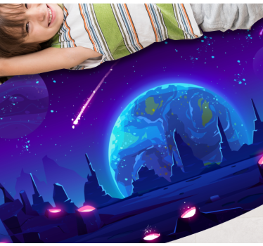 Galactic Adventure star vinyl rug - TenStickers