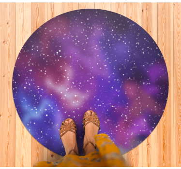 Galaxy inspired star vinyl rug - TenStickers