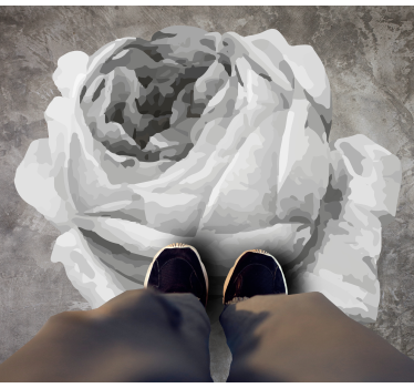 Gray rose nature carpet - TenStickers