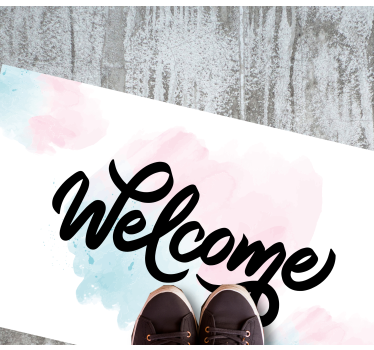 Aquarella welome entrance hall vinyl rug - TenStickers
