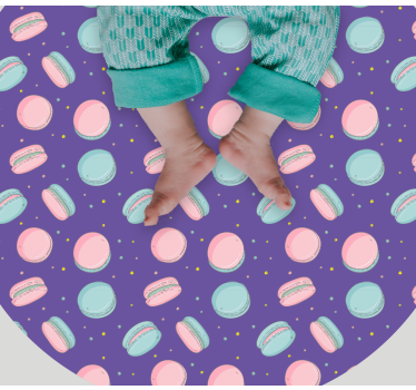 Macaroons coloured pattern bedroom carpet - TenStickers