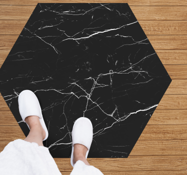 Marble hexagon marble vinyl rug - TenStickers
