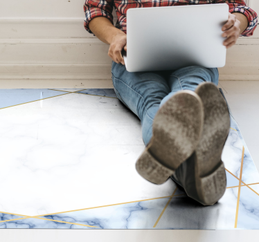 Marble vinyl rug marble geometry - TenStickers