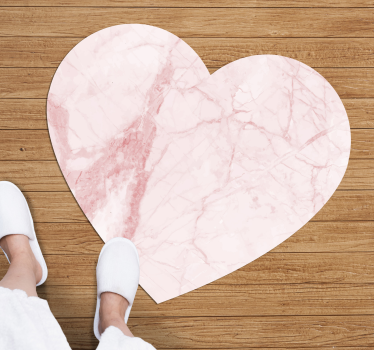 Marbled Heart marble vinyl rug - TenStickers