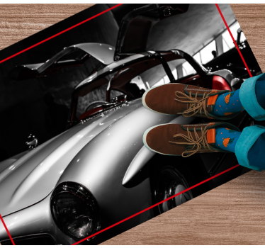 Mercedes 300SL retro rug - TenStickers