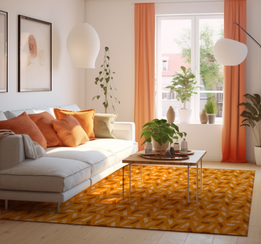 Abstract Design Living Room Flooring - TenStickers