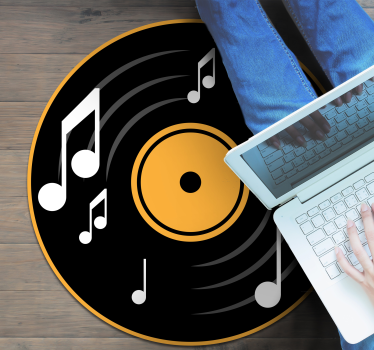 Musical notes teenage rugs for bedrooms - TenStickers