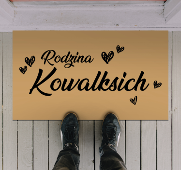 Name of the family in black  entrance hall rug - TenStickers