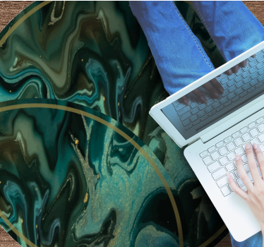 Abstract Marbled Pattern marble vinyl rug - TenStickers