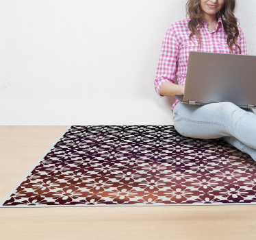 Ornamental flowers floral vinyl carpet - TenStickers