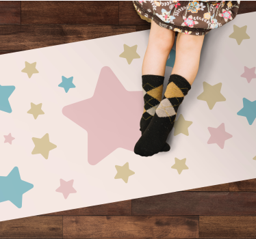 Pastel colors Stars star carpet - TenStickers