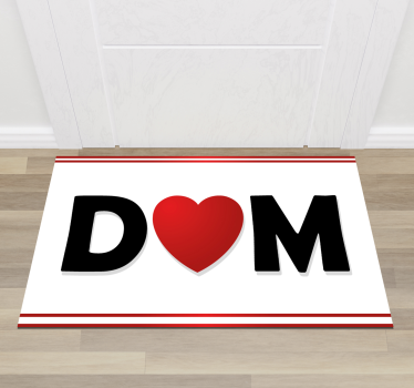 Personalized duo initials custom vinyl rug - TenStickers