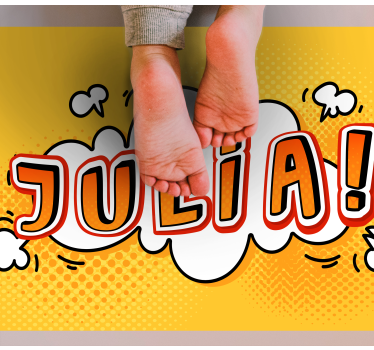 Graffiti name cloud vinyl rug - TenStickers