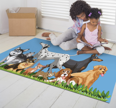 Vinyl rug for dog gatherings - TenStickers