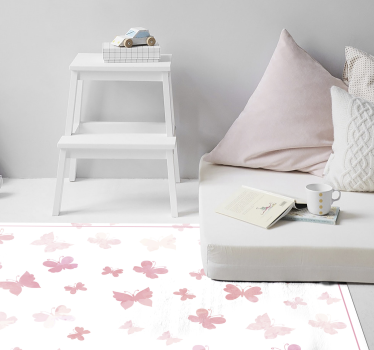 Pink butterflies pink carpet - TenStickers
