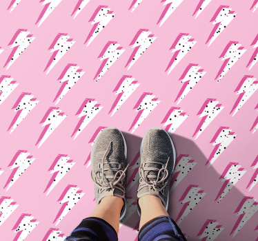 Pink lightning bolt teenage rugs for bedrooms - TenStickers