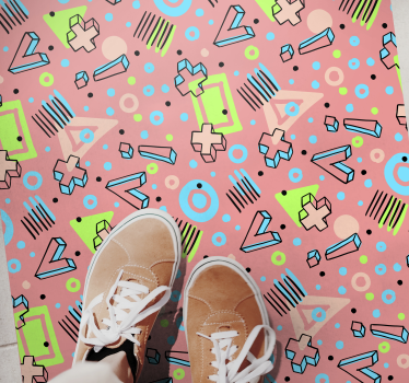Plus signs pattern teenage rugs for bedrooms - TenStickers
