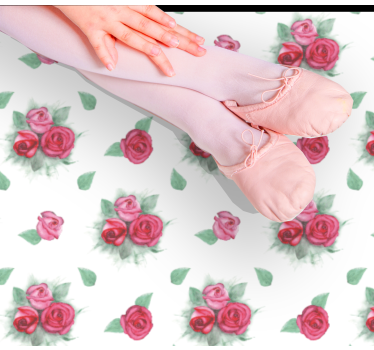set of roses vinyl rug flowers - TenStickers