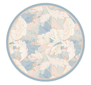 Soft Leaf Pattern vinyl rug flowers - TenStickers