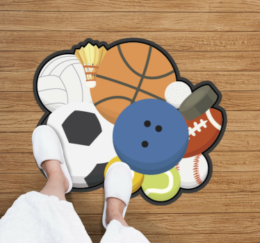 Sports Balls teenage rugs for bedrooms - TenStickers