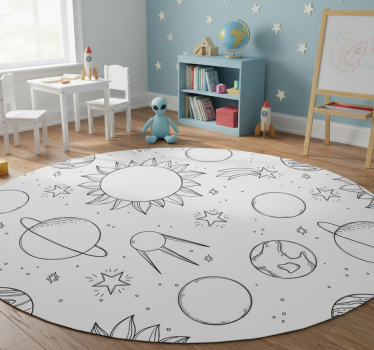 Star vinyl rug for kids room adventure - TenStickers