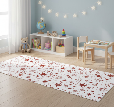 Star vinyl rug in red watercolor design - TenStickers