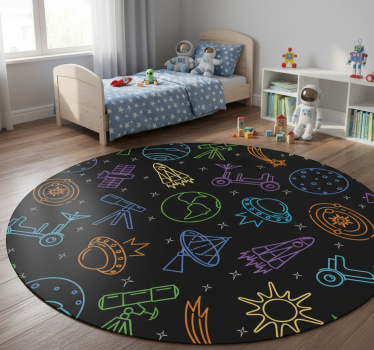 Star vinyl rug with celestial designs - TenStickers