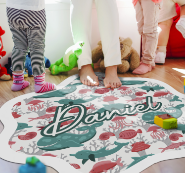 Custom subaquatic expedition vinyl rug - TenStickers