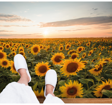 Sun flower sun rise flower rug - TenStickers