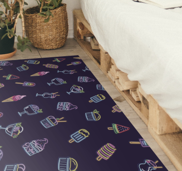 Sweet neon scoops teenage rugs for bedrooms - TenStickers