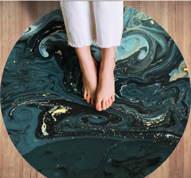 Swirling marble marble vinyl rug - TenStickers