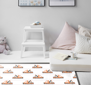 Toy Crane Pattern vinyl rug - TenStickers
