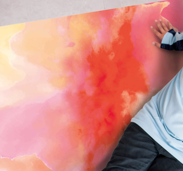 Vibrant Abstract Hues vinyl rug - TenStickers