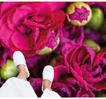 Vibrant Floral Blooms vinyl rug flowers - TenStickers