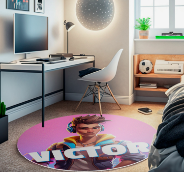 Videogame male character vinyl rug - TenStickers