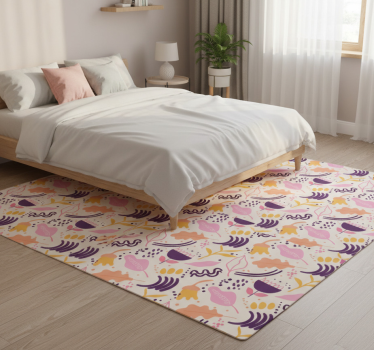 Vinyl rug flowers blooming floral inspiration - TenStickers