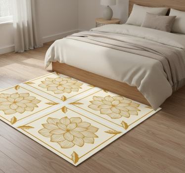 Vinyl rug flowers floral bandana paisley tile - TenStickers