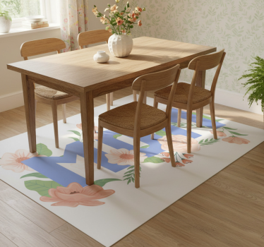 Vinyl rug flowers floral mother's day design - TenStickers