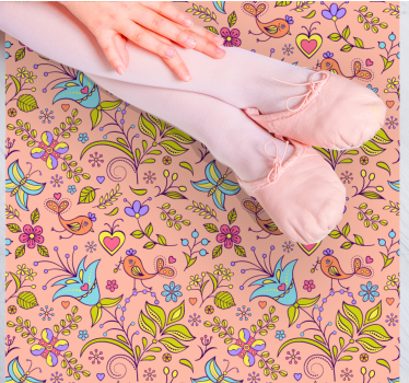 Vinyl rug flowers floral spring design - TenStickers