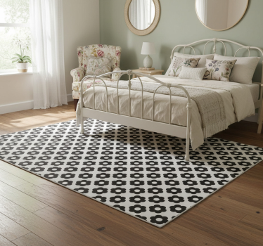 Vinyl rug flowers floral sticker sheet - TenStickers