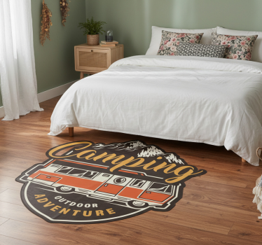 Vinyl rug flowers for motorhome camping fun - TenStickers