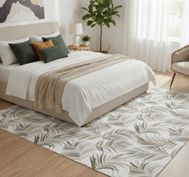 Vinyl rug flowers in lush mysterious nature - TenStickers