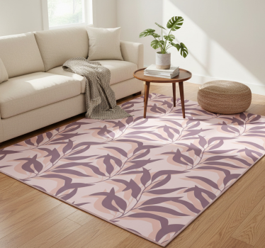 Vinyl rug flowers palma tropical blush design - TenStickers